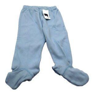 Baby Gap Boys Girls Unisex Baby Blue Footed Cotton Pajama Pants 3-6 Months NWT